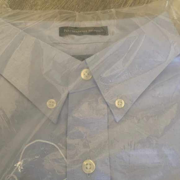 NWT ULTRACLUB PERFORMANCE PINPOINT LONG SLEEVE DRESS SHIRT LARGE LIGHT BLUE - Picture 9 of 9
